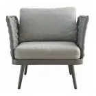 غرفة معيشة خارجية مع طاولة قهوة من الألومنيوم بألوان مختلفة - هارموني Viadurini