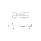 صالة خارجية من الألومنيوم الأسود مع طاولة قهوة سيراميك - جيسلان Viadurini