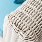 صالة خارجية من البولي راتان والوسائد الزرقاء - تشارلي Viadurini