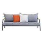 صالة حديقة مع كرسيين بذراعين وأريكة وطاولة ألومنيوم - ميني Viadurini