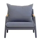 صالة حديقة مع كرسيين بذراعين وأريكة وطاولة ألومنيوم - ميني Viadurini