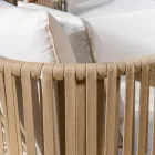 صالة حديقة من الألومنيوم والقماش الأبيض - يوجين Viadurini