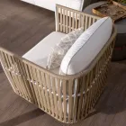 صالة حديقة من الألومنيوم والقماش الأبيض - يوجين Viadurini