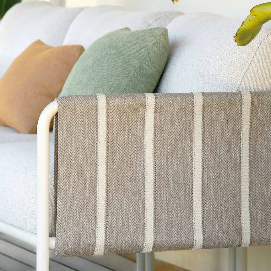 وسائد معدنية مجلفنة لغرفة المعيشة والحديقة ووسائد قماشية - سوغناندو Viadurini