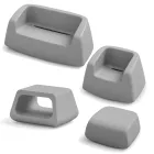 صالة حديقة من البولي إيثيلين الملون صنع في إيطاليا 4 قطع - بينيني Viadurini