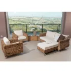 غرفة معيشة خارجية بنسيج الموز مع وسائد - ليجولاس Viadurini