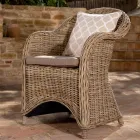 صالة خارجية باللون الرمادي Kubù مع وسائد مقعد - Nazgul Viadurini