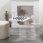 رقعة شطرنج حديثة من زجاج شبكي أسود أو أبيض، صُنعت في إيطاليا - كش ملك Viadurini