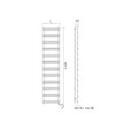 سخان مناشف كهربائي مصنوع من الفولاذ الكربوني - برالين Viadurini