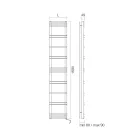 سخان مناشف كهربائي مصنوع من الفولاذ، صنع في إيطاليا - أناناس Viadurini