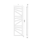 سخان مناشف كهربائي مع عناصر مربعة صنع في إيطاليا - لون اللوز Viadurini