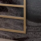 سخان مناشف كهربائي بخطوط بسيطة من الفولاذ، صنع في إيطاليا - فستق Viadurini