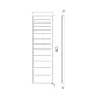 سخان مناشف كهربائي بخطوط بسيطة من الفولاذ، صنع في إيطاليا - فستق Viadurini