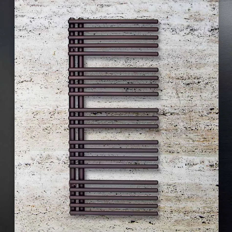 سخان مناشف كهربائي من الفولاذ الكربوني، صنع في إيطاليا - كرز حامض Viadurini