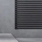 سخان مناشف كهربائي من الفولاذ باللون الأسود الداكن، صنع في إيطاليا - براونيز Viadurini