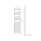 سخان مناشف كهربائي بلمسة نهائية من الفولاذ الساتان، صنع في إيطاليا - انزع Viadurini