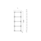 سخان مناشف كهربائي من النحاس مع كرات توصيل، صنع في إيطاليا - ريكوتا Viadurini