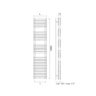 سخان مناشف هيدروليكي مزود بأربعة عناصر أفقية، صنع في إيطاليا - ميرينغ Viadurini
