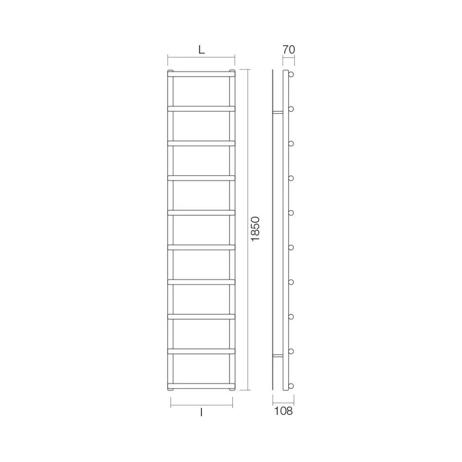 سخان مناشف هيدروليكي بعناصر دائرية، صنع في إيطاليا - فراولة Viadurini