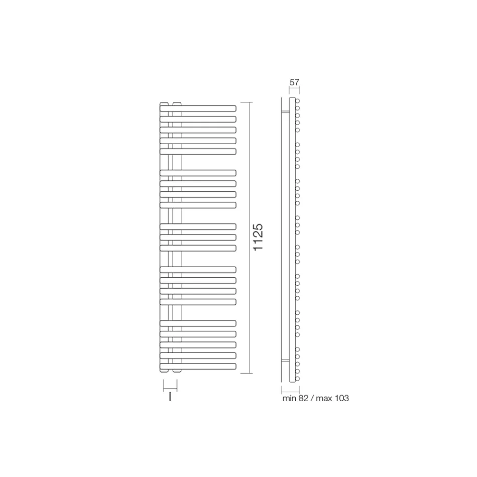 سخان منشفة هيدروليكي من الفولاذ الكربوني، صنع في إيطاليا - الكرز الحامض Viadurini