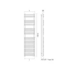 سخان منشفة هيدروليكي بلمسة نهائية من الفولاذ الساتان، صنع في إيطاليا - انزع Viadurini