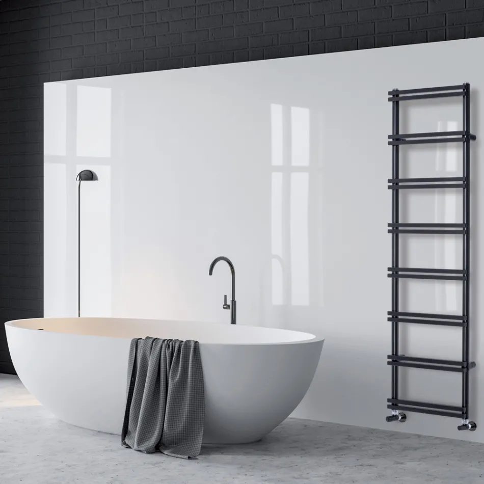 سخان مناشف مختلط مع مشعبات رأسية صنع في إيطاليا - جينجر Viadurini