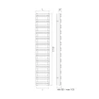 سخان مناشف مختلط مع عناصر أفقية صنع في إيطاليا - Amaretti Viadurini