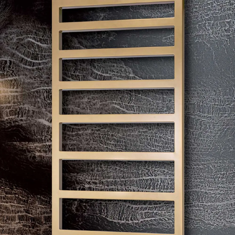 منشفة دافئة مختلطة بخطوط بسيطة من الفولاذ، صنع في إيطاليا - فستق Viadurini