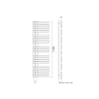 منشفة تدفئة مختلطة من الفولاذ الكربوني مصنوعة في إيطاليا - لون الكرز Viadurini