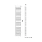 منشفة تدفئة مختلطة من الفولاذ والألومنيوم، صنع في إيطاليا - بريوش Viadurini