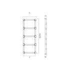 سخان مناشف مختلط من النحاس مع كرات توصيل، صنع في إيطاليا - ريكوتا Viadurini