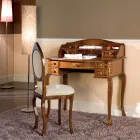 مكتب من خشب الجوز بسبعة أدراج مع تطعيمات، صنع في إيطاليا - كاترين Viadurini