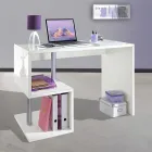 مكتب بتصميم إيطالي من الخشب الأبيض أو الرمادي الداكن، متوفر بثلاثة أحجام - ميشيل Viadurini