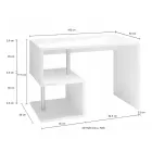 مكتب بتصميم إيطالي من الخشب الأبيض أو الرمادي الداكن، متوفر بثلاثة أحجام - ميشيل Viadurini