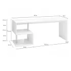 مكتب بتصميم إيطالي من الخشب الأبيض أو الرمادي الداكن، متوفر بثلاثة أحجام - ميشيل Viadurini