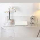 مكتب حائط أوتيليا من زجاج شبكي بتصميم بسيط، صنع في إيطاليا Viadurini