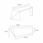 مكتب بتصميم عصري، زجاج خفيف الوزن، صنع في إيطاليا - روزاليا Viadurini