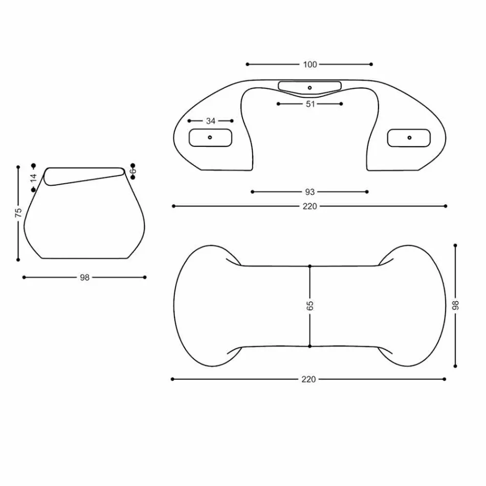مكتب بتصميم عصري مصنوع في إيطاليا، تيليسي Viadurini
