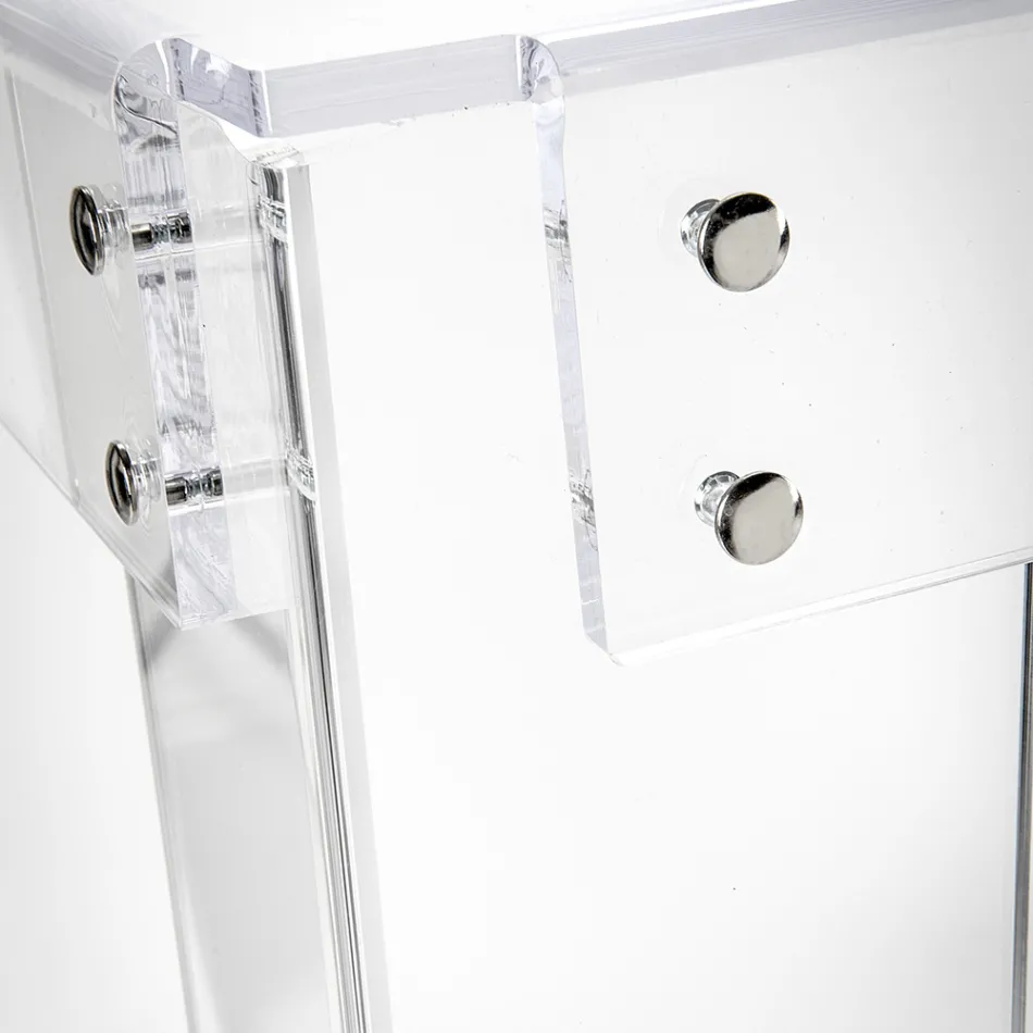 مكتب من البليكسي جلاس الشفاف بتصميم عصري، صنع في إيطاليا - فيشي Viadurini