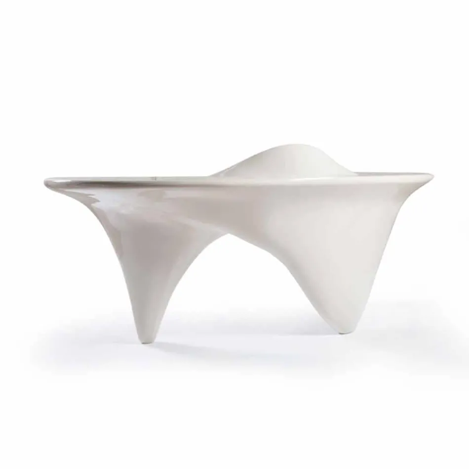 مكتب بتصميم عصري متعرج، مصنوع يدويًا في إيطاليا Viadurini