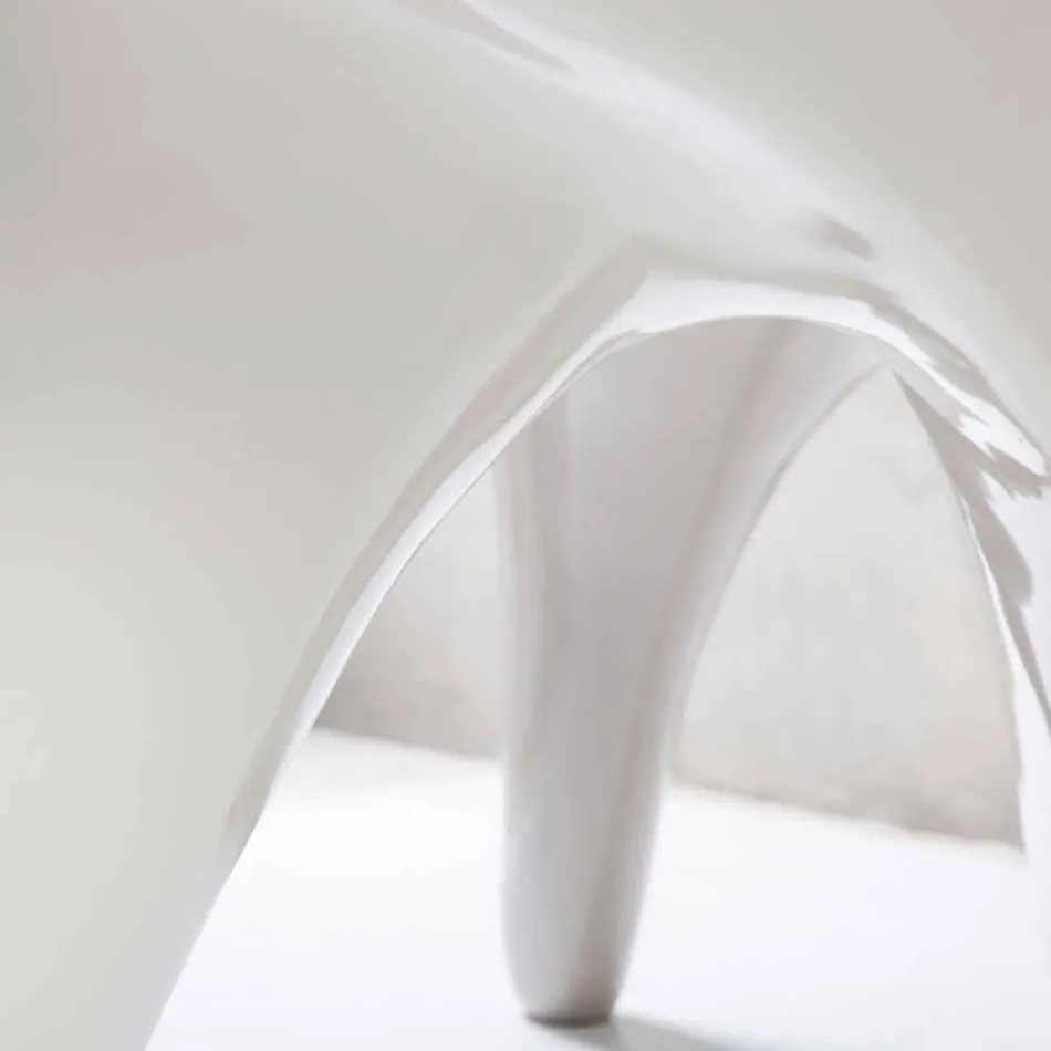 مكتب بتصميم عصري متعرج، مصنوع يدويًا في إيطاليا Viadurini