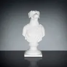 منحوتة خزفية بيضاء مصنوعة يدويًا بنسبة 100% في إيطاليا Fabas 1 Viadurini