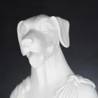 منحوتة خزفية بيضاء مصنوعة يدويًا بنسبة 100% في إيطاليا Fabas 1 Viadurini