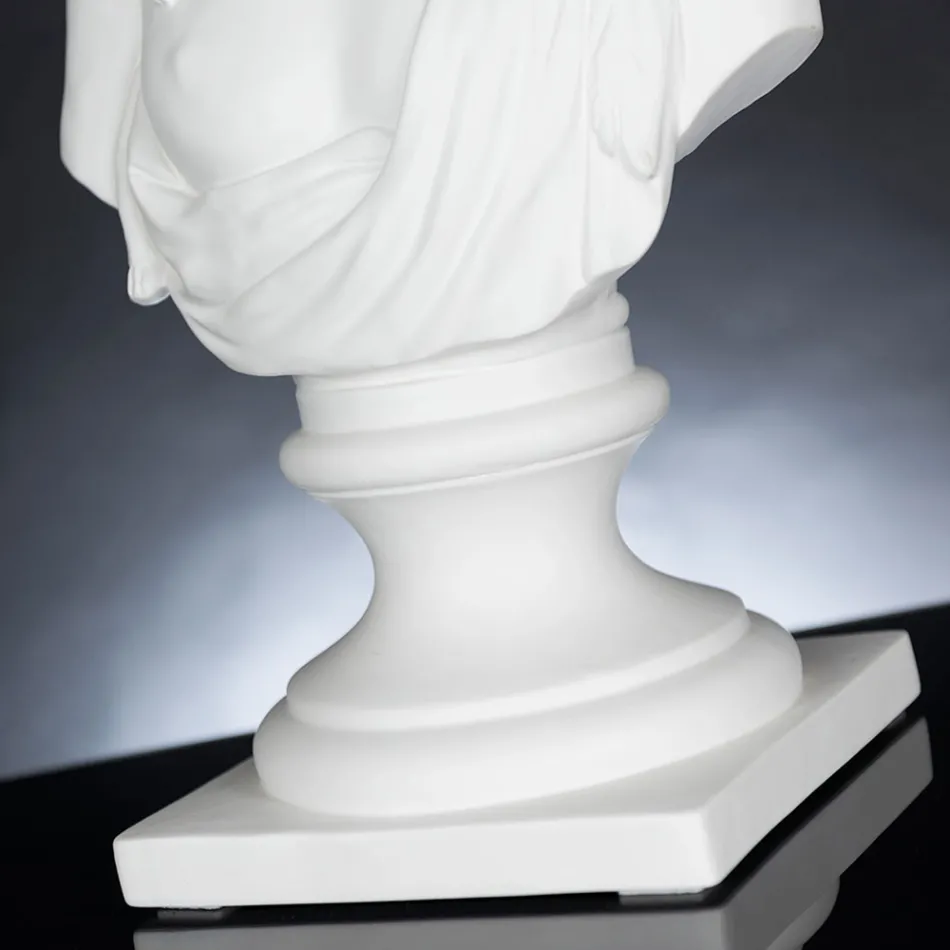 منحوتة خزفية بيضاء مصنوعة يدويًا بنسبة 100% في إيطاليا Fabas 1 Viadurini