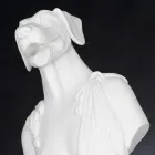 منحوتة خزفية بيضاء مصنوعة يدويًا بنسبة 100% في إيطاليا Fabas 1 Viadurini