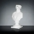 منحوتة خزفية بيضاء مصنوعة يدويًا بنسبة 100% في إيطاليا Fabas 1 Viadurini