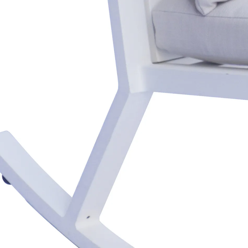 كرسي هزاز خارجي من الألومنيوم مع وسادة مبطنة - برونتولو Viadurini