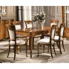 كرسي كلاسيكي منجد من خشب الجوز أو الخشب الأبيض، صنع في إيطاليا - كاليجولا Viadurini