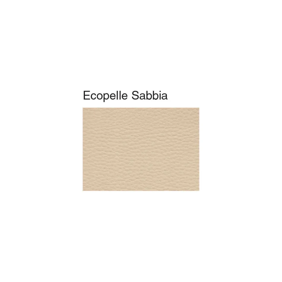 كرسي كلاسيكي من خشب الزان مع ظهر مزخرف وجلد صديق للبيئة - ميليسا Viadurini