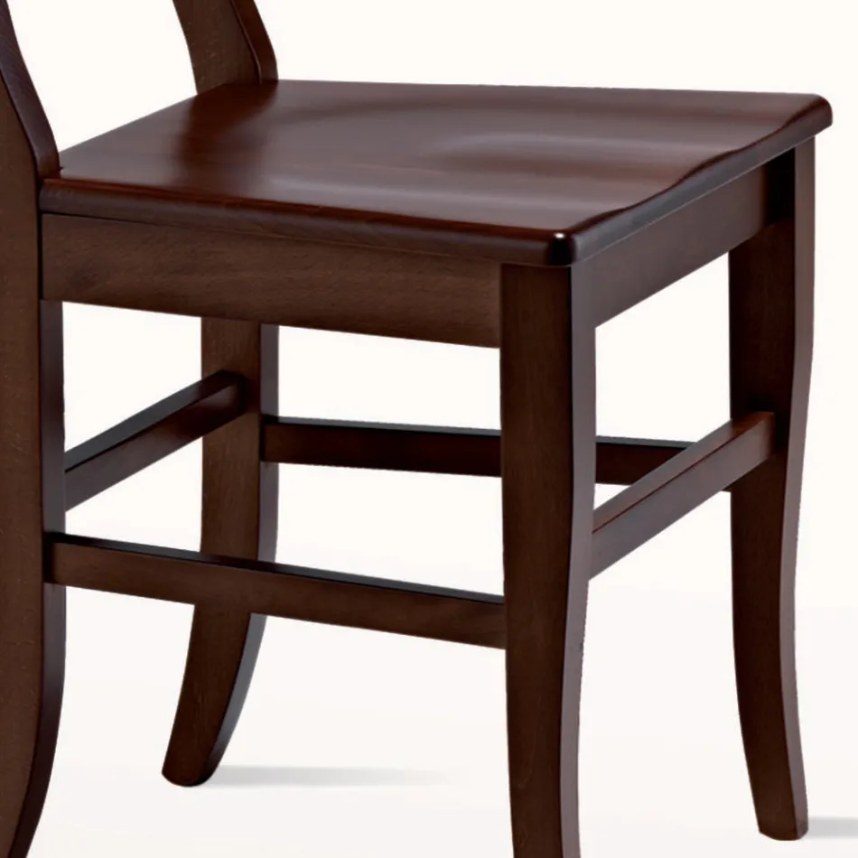 كرسي كلاسيكي بتصميم من خشب الزان الصلب، صنع في إيطاليا - كلودي Viadurini